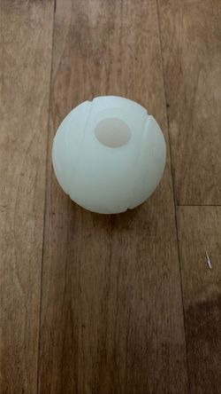 White Plastic Ball with Center Hole