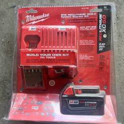 milwaukee charger with battery brand new 