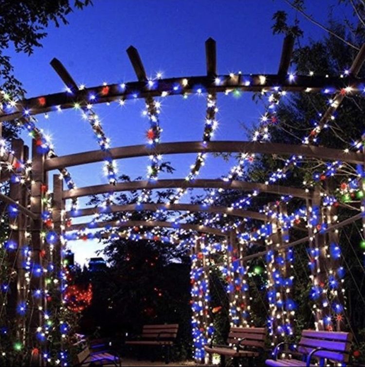200 LED solar copper wire string decorative garden lamp party lamp fairy light - Multi Color