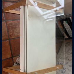 Glass Desk With Wood 