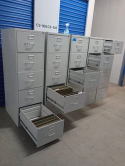Solid metal file cabinet with key Legal size $90 each