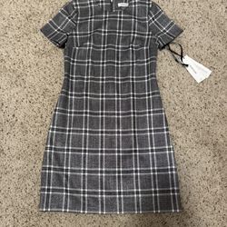 Calvin Klein Black and white checkered dress 