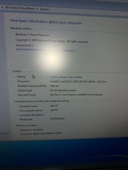 Dell i5 500gb 4gb ram