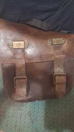 Harley Davidson brown leather backpack