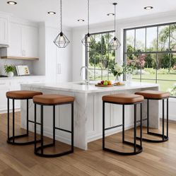 New Modern Bar Stools Set of 4 Counter Height Bar Stools 26"
