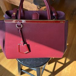 Like New FENDI Saffiano Leather 2Jours 
