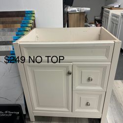 White Real Wood Vanity Brand New No Top