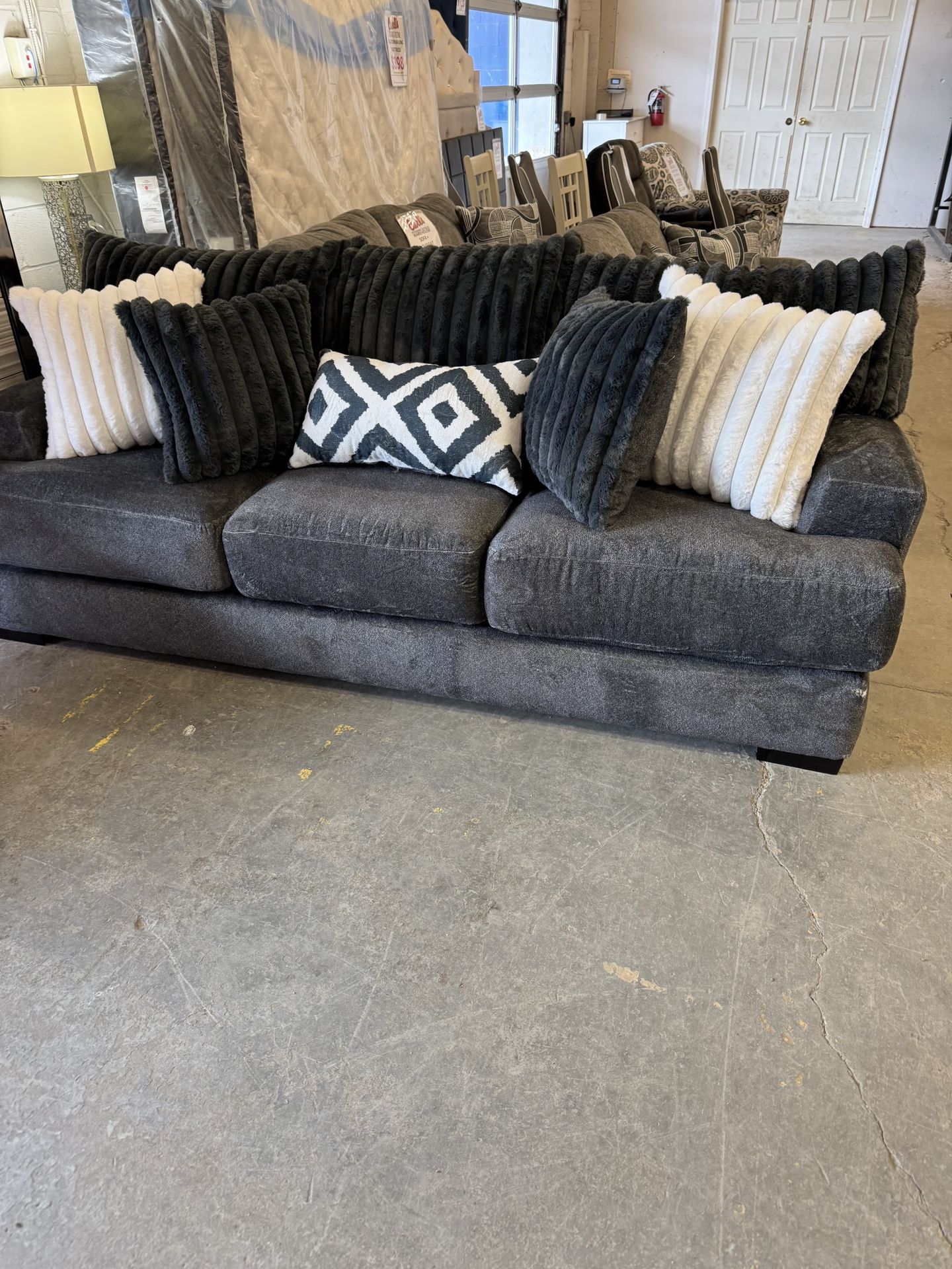 Cozy Sofa With Pillows.