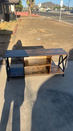 Industrial Wood and Metal TV Stand