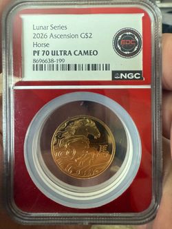 2026 Ascension Island 1/20oz GOLD Lunar Series Horse Coin PF-70 Ultra Cameo NGC