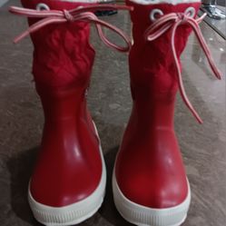 Angle Iconic Toddler Fur Lined Rain Boots "Lolly Pop"
