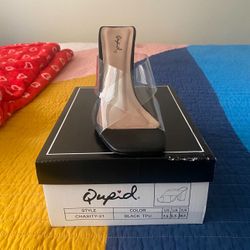 Clear Block Heels (7.5) 