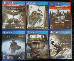 Playstation 4 games ($10/each or $50/all)