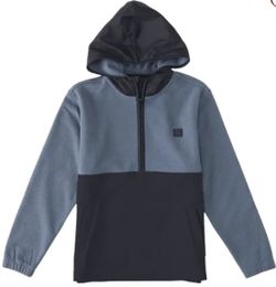 Billabong Kids Boys Boundary Hoodie Half-Zip Fleece Pullover Blue Medium 12 NWT