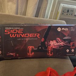 Melo SideWinder Kick Scooter - Red: Steel & Aluminum Frame, Lights Up