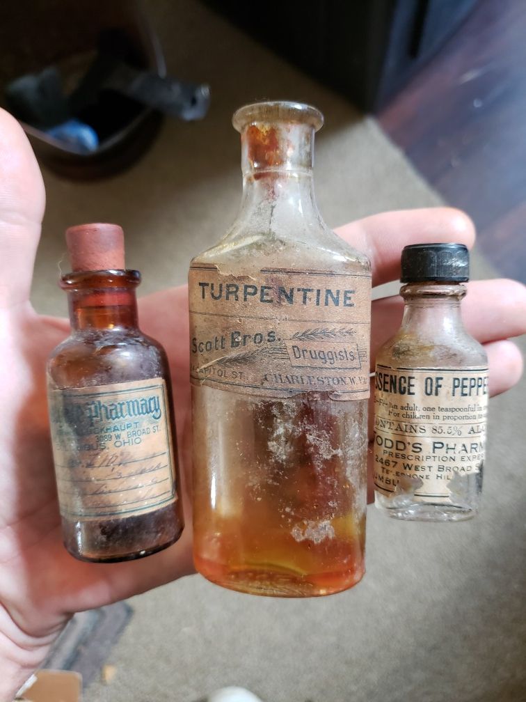 3 antique medicine bottles ($9.50 each or $22.99 for all 3)