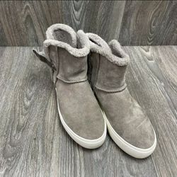 Ugg Gray Suede Leather  Boots - Size 8