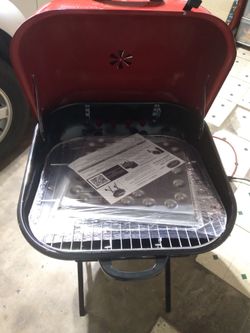 Portable Red Charcoal grill  new