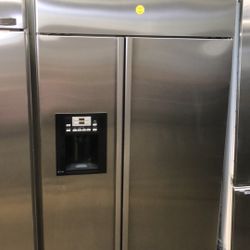 Ge Profile 48” Built In Refrigerator Stainless Steel Side By Side