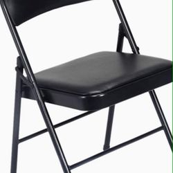 Karl Home Grey Folding Chairs With Padded Seats Set Of 4