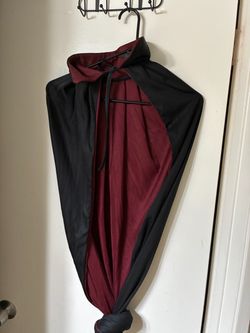 Black and Red Reversible Costume Cape