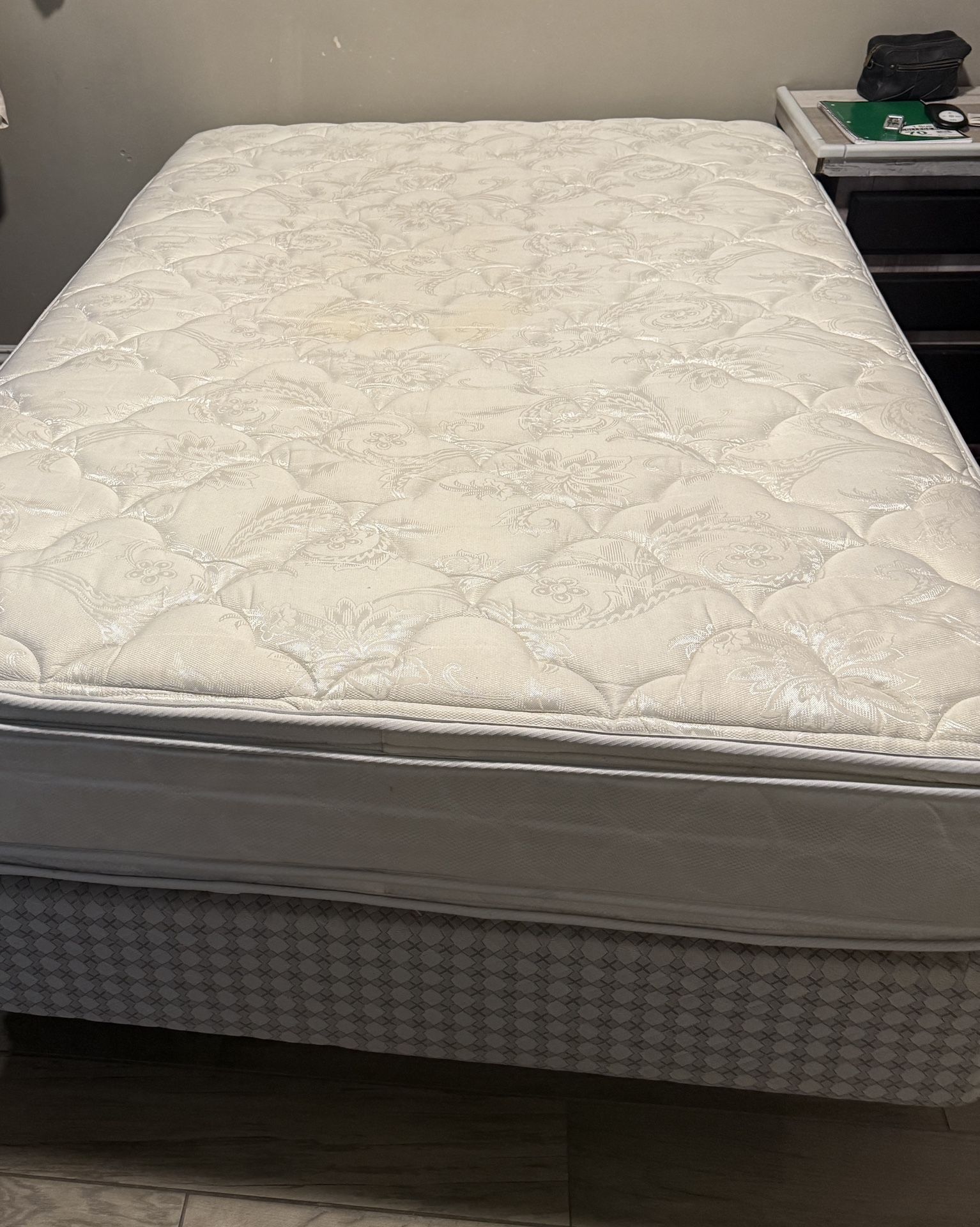 Full Size Mattress, Box Spring , and Frame