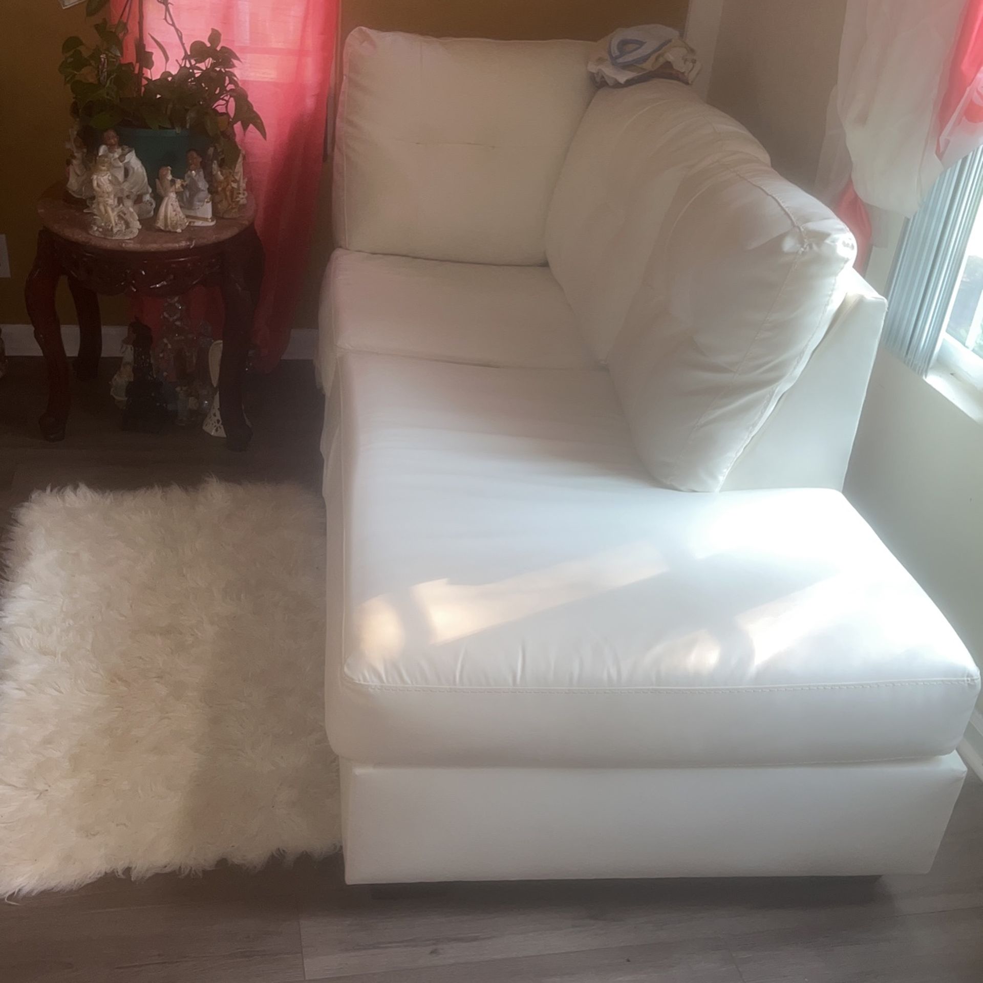 White leather Sectional 