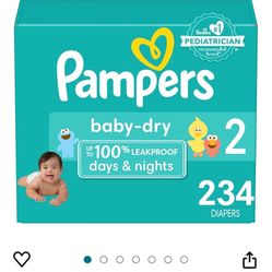 Pampers  size 2 diapers 234pcs/ box