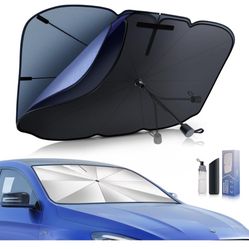 Car Windshield Sunshade Double Layer Umbrella (57x34 Inches)