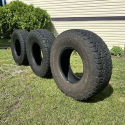 (3) 37x12.50R17 BFGoodrich A/T Ko2 tires