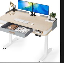 Electric Standing Desk with Drawers