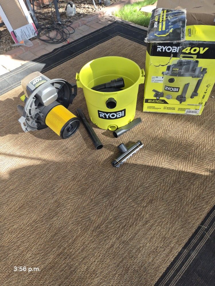 RYOBI 40VOLT 10GAL. WET END DRY TOOL ONLY NO BATERY NO CHARGER