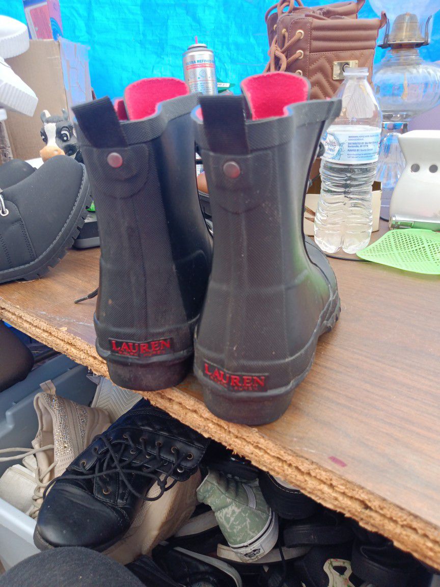 Ralph Lauren Black Boots Rain/Snow