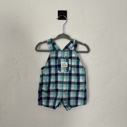 Baby Boy "Mommy's Little Guy" 3 Months Plaid Overalls - Just One You by Carters