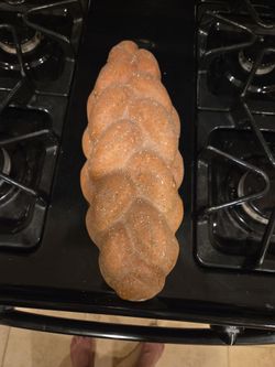 braided challah loaf 14.5 inches long