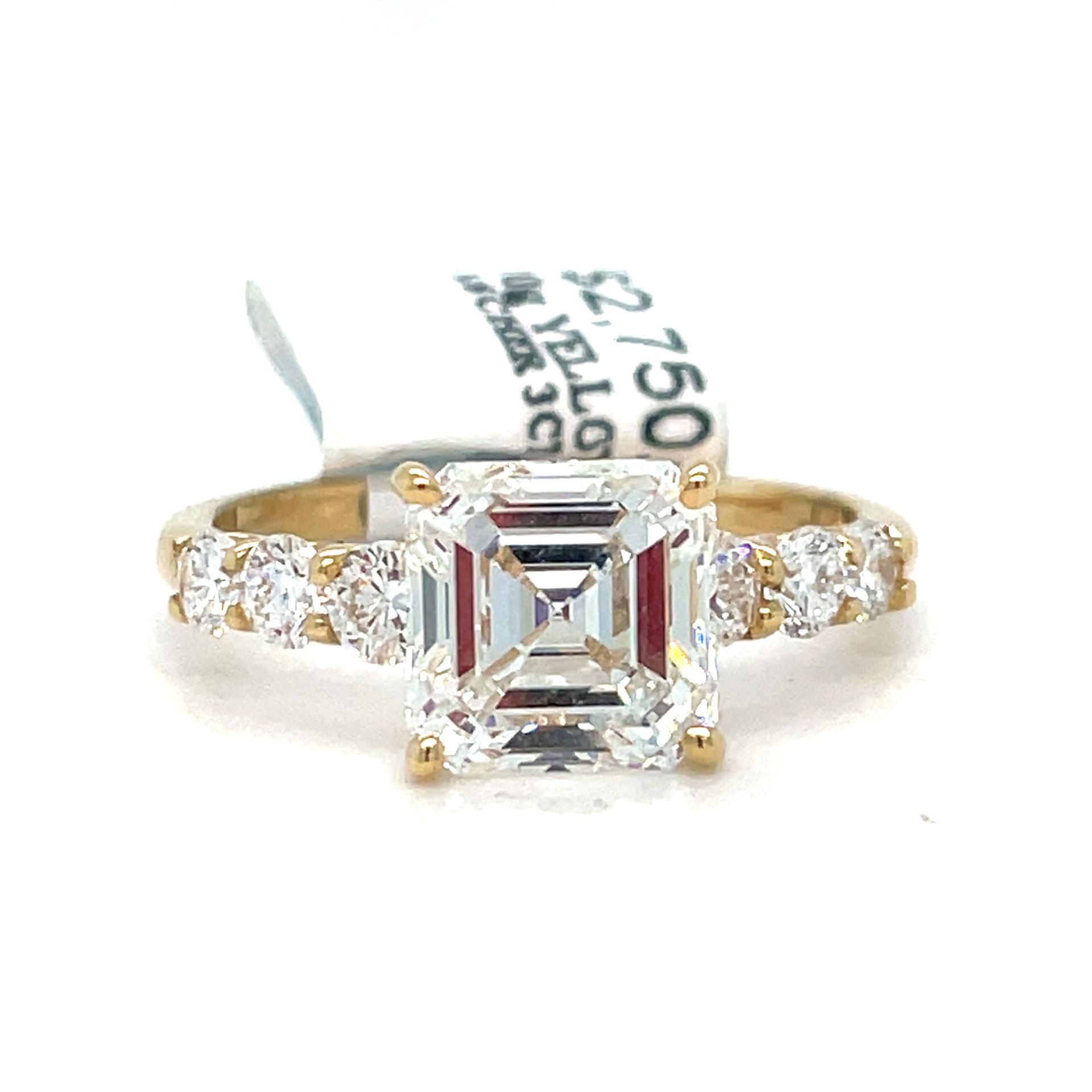 14Kt Yellow Gold Lab Diamond Ring 3.70g 3CT Main Size 8-1/4 I-1277