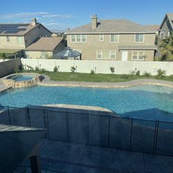 65 feet pool fence with door 