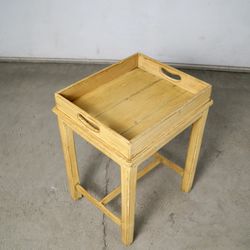 Vintage Rustic Organic Modern Tray Side Table 