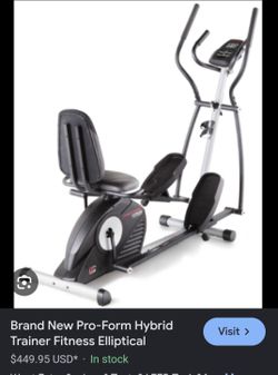PRO-FORM Hybrid Trainer 2-1 Elliptical and Recumbent Bike - $125