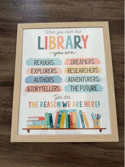 Library frame sign