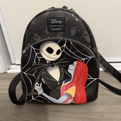 Disney Loungefly The Nightmare Before Christmas Jack & Sally Mini Backpack 