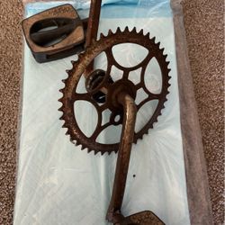Complete Beach Cruiser Crank Set Needs Cleaning 