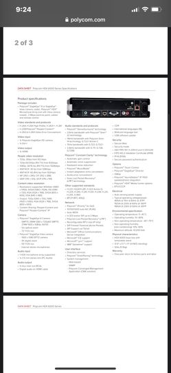 Video conferencing system Polycom HD6000