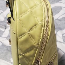 Kate Spade Natalia Quilted Leather Mini Convertible Backpack Frosty Lime


