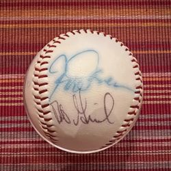 Angel’s Team Baseball Signed By Hall Of Game Player Rod Carew. Also Signed By Bobby Grich. Autographs Not Authenticated. 