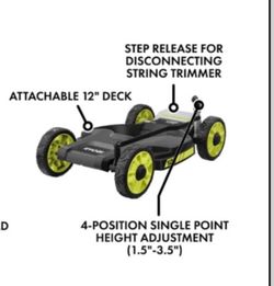 Ryobi Deck only/ attachable for weedeater