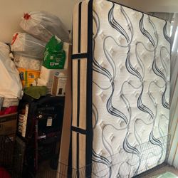 Queen size mattress with box spring. 
