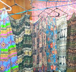 6 Drawstring Cotton Hippie Skirts