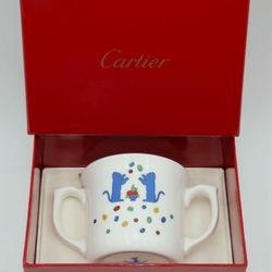 Cartier "La Maison de Enfants" Porcelain Double Handled Mug