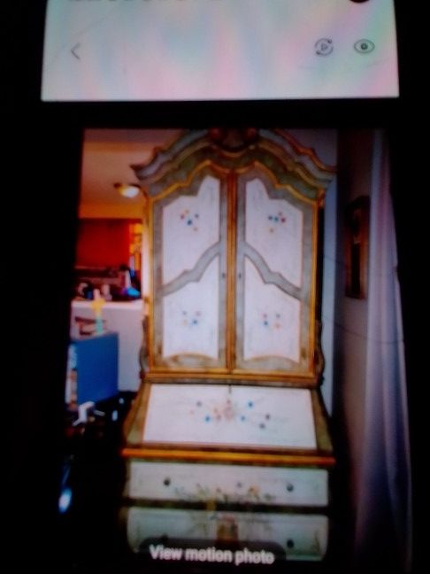 Ornate Cabinet W/ Secatary Desk